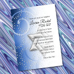 Bat Mitzvah Blue Shimmer Star van David Kaart<br><div class="desc">Bat Mitzvah Blue Shimmer Star van David Bar Mitzvah en Bat Mitzvah uitnodigingssets ontworpen door Umua. Gedrukt en verzonden door Zazzle of haar partners.</div>