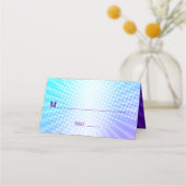 Bat Mitzvah Bold Boho Retro Blauw Paarse Gradiënt Plaatskaartje (Voorkant)