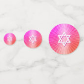 Bat Mitzvah Bold Boho Retro Roze Oranje Gradient Confetti (Voorkanten)