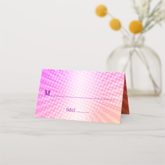 Bat Mitzvah Bold Boho Retro Roze Oranje Gradient Plaatskaartje (Voorkant)