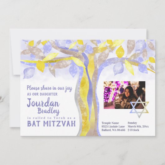 Bat Mitzvah - Boom Kaart (Voorkant)