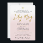 Bat Mitzvah bord roze goud elegant script Kaart<br><div class="desc">door kat massard >>> WWW.SIMPLYSWEETPAPERIE.COM <<< Een elegant, eenvoudig ontwerp voor uw Dochter's Bat Mitzvah Hou van het ontwerp, maar wil graag enkele wijzigingen zien - een ander kleurenschema, product, voeg een foto toe of aangepast voor een andere gelegenheid - geen zorgen neem gewoon contact met mij op, kat@simplysweetPAPERIE.com -...</div>