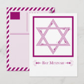 Bat Mitzvah Briefkaart (Voorkant / Achterkant)