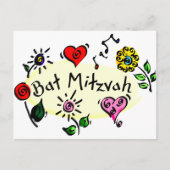 Bat Mitzvah Briefkaart (Voorkant)