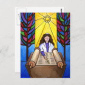 Bat Mitzvah-Briefkaart Briefkaart (Voorkant / Achterkant)