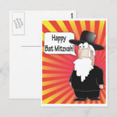 Bat Mitzvah Briefkaart - Joodse rabbijn Briefkaart (Voorkant / Achterkant)