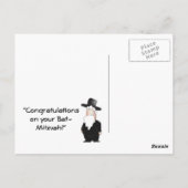 Bat Mitzvah Briefkaart - Joodse rabbijn Briefkaart (Achterkant)