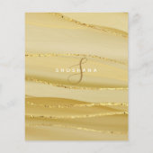 Bat Mitzvah Budget Gold Glitter Monogram (Achterkant)