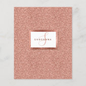 Bat Mitzvah Budget Roos Gold Glitter Uitnodiging (Achterkant)