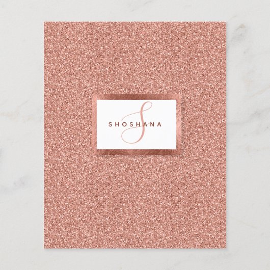 Bat Mitzvah Budget Roos Gold Glitter Uitnodiging (Achterkant)