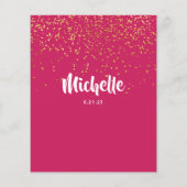 Bat Mitzvah Budget Waterverf Glitter Uitnodiging (Achterkant)