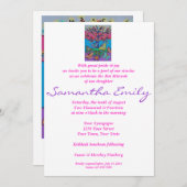 Bat Mitzvah - Butterfly die de boom van het leven  Kaart (Voorkant / Achterkant)