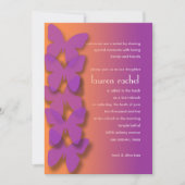 Bat Mitzvah Butterfly Paars Sinaasappel Ombre Kaart (Voorkant)