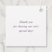 BAT MITZVAH chic moderne geometrische aubergine bl Bedankjes Labels (Achterkant)