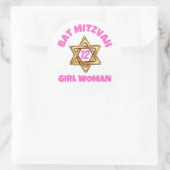 Bat Mitzvah Classic Round Sticker (Tas)