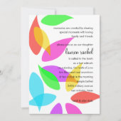 Bat Mitzvah Colorful Petals Kaart (Voorkant)