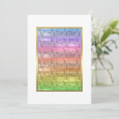 Bat Mitzvah Colorful Rainbow Star Damask Kaart (Staand voorkant)