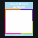 Bat Mitzvah Colour Block Guest Sign in Poster<br><div class="desc">Dit kleurrijke bord is een perfecte manier voor gasten om een briefje te achterlaten voor de gast van eer! Gebruik het formulier sjabloon om je eigen gegevens toe te voegen.</div>