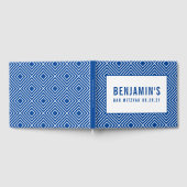 BAT MITZVAH cool vet geometrisch patroon koningsbl Gastenboek (Volledig)