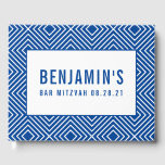 BAT MITZVAH cool vet geometrisch patroon koningsbl Gastenboek<br><div class="desc">door kat massard >> https://linktr.ee/simplysweetpaperie <<<<</div>