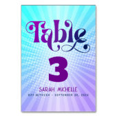 Bat Mitzvah Creatief Retro Boho Blauwe Paarse Grad Kaart (Voorkant)