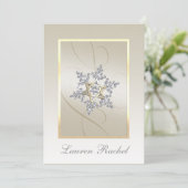 Bat Mitzvah Crystal Snowflake Star van David Kaart (Staand voorkant)