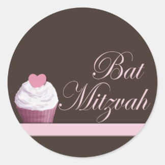 Bat Mitzvah Cupcake Sticker