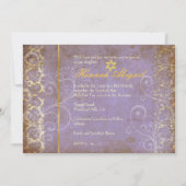 Bat Mitzvah/ Damask/Swirls/lila Kaart (Achterkant)