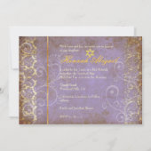 Bat Mitzvah/ Damask/Swirls/lila Kaart (Achterkant)