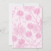Bat Mitzvah - Dandelion Planten, Florets - Roze Kaart (Achterkant)