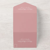 Bat Mitzvah Dusty Roos Pink Simple Calligraphy All In One Uitnodiging (Buitenkant)