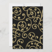 Bat Mitzvah elke kleur goud scroll ontwerp Kaart (Achterkant)