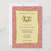 Bat Mitzvah Elke kleur met gouden Glitter Stippen Kaart (Voorkant)