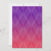 Bat Mitzvah Elke kleur met rode diamanten patroon  Kaart (Achterkant)