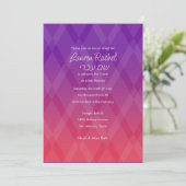 Bat Mitzvah Elke kleur met rode diamanten patroon  Kaart (Staand voorkant)