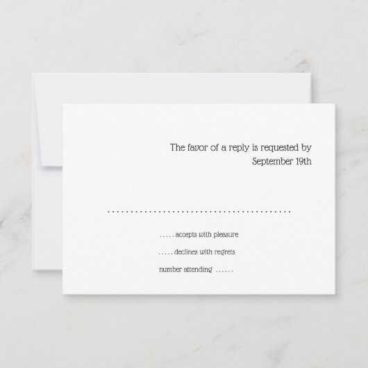 Bat Mitzvah Emerald Star van David RSVP-kaart RSVP Kaartje (Voorkant)