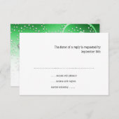 Bat Mitzvah Emerald Star van David RSVP-kaart RSVP Kaartje (Voorkant / Achterkant)