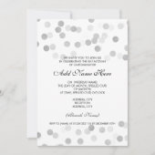 Bat Mitzvah Faux Silver Foil Glitter Lights Kaart (Voorkant)