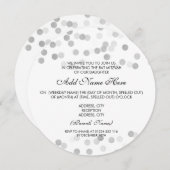 Bat Mitzvah Faux Silver Foil Glitter Lights Kaart (Voorkant / Achterkant)