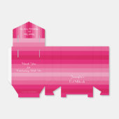 Bat Mitzvah Favor Box, roze strepen Bedankdoosjes (Uitgevouwen)