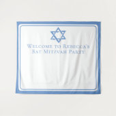 Bat Mitzvah-feest Light Blue fotohokje Wandkleed (Voorkant (horizontaal))