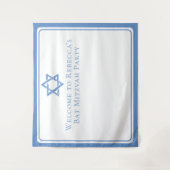 Bat Mitzvah-feest Light Blue fotohokje Wandkleed (Voorkant)