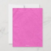 Bat Mitzvah Foto RSVP Reply Card in Hot Pink (Achterkant)