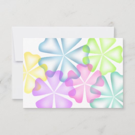 Bat Mitzvah Ggloed Flowers Multi Response Kaart (Voorkant)