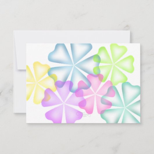 Bat Mitzvah Ggloed Flowers Multi Response Kaart (Voorkant)