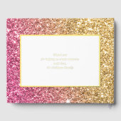 BAT MITZVAH glam chic cool luxe roze goud glitter Gastenboek (Achterkant)