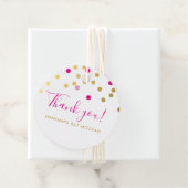 BAT MITZVAH glam confetti spot goudroze Bedankjes Labels (In situ)