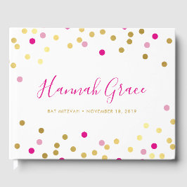 BAT MITZVAH  glam confetti spot goudroze Gastenboek