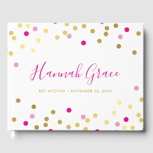 BAT MITZVAH  glam confetti spot goudroze Gastenboek