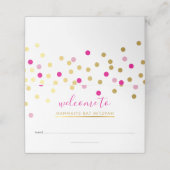 BAT MITZVAH  glam confetti spot goudroze Plaatskaartje (Buitenkant ongevouwen)
